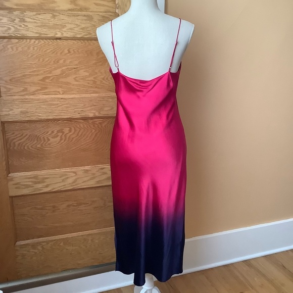 CAMI NYC Silk The Raven Dip Dye Slip Dress Size M - Picture 4 of 16